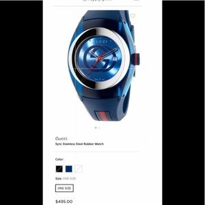 BRAND NEW! 100% Authentic Gucci Sync Blue Watch!